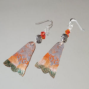 Spanish Fans Earrings by Dana George Originals
